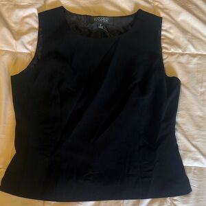 Kasper Black Sleeveless Shell Blouse